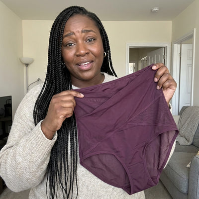 Rochelle T., 41 wearing the Sculpt Brief